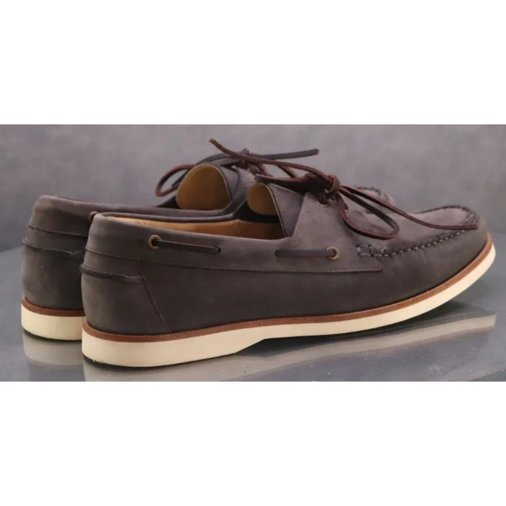 Jack Erwin Men's Boat Shoes Size 11 M Nubuck Leather Gray